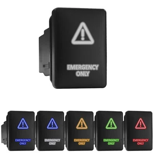 EMERGENCY ONLY Symbol - LED Push Button Rocker Switch Replacement (Fit: TOYOTA) - Picture 1 of 7