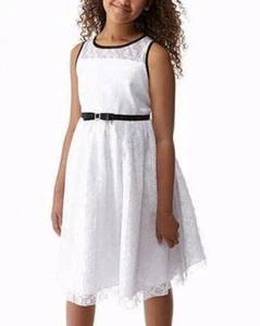 BLOOME Girls' Plus 12.5 White Lace Overlay Dress NWT $78 - Picture 1 of 6