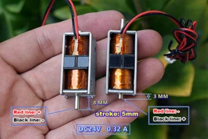 DC 24V Push-Pull Type Bidirectional Self-holding Mini DC Solenoid Electromagnet - Picture 1 of 12