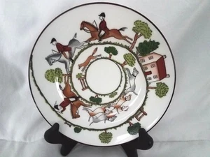 COALPORT ENGLAND FINE BONE CHINA - HUNTING SCENE- 61/8" BREAD & BUTTER PLATE - Picture 1 of 3