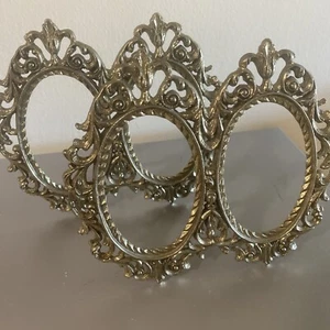Vintage Double Oval Metal Frames (2) - Picture 1 of 10