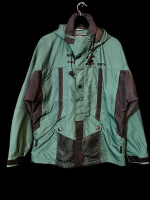 Obermeyer Vintage Anorak 1/2 Zip Ski Outdoor Utility Jacket Mens M Green Black - Image 1 of 4