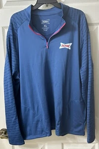Sonic Drive In Employee 1/4 Zip Pullover Herren XL Langarm Jacke Blau Taschen - Bild 1 von 13