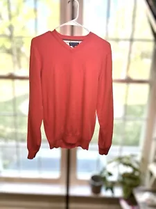 Report collection men’s V-neck sweater Orange Sz M 100% cotton NWOT - Picture 1 of 5