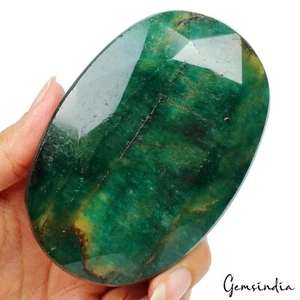 Piedra preciosa de 1460 quilates natural verde esmeralda ovalada facetada tierra extraída tamaño museo - Imagen 1 de 6