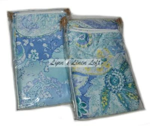 2 Ralph Lauren Jamaica Blue Paisley Euro Shams Designer New 1st Quality ~ Rare - Picture 1 of 4