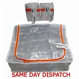 Storage Bag Zip Closure Folds Flat with Top Access Durable Ikea 2x Parkla - Picture 1 of 1