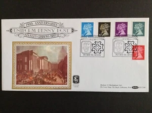GB Benham 1990 150th Anniv Penny Black Set on First Day Cover - SG Plymouth SHS - Bild 1 von 1
