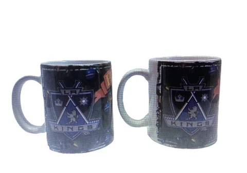 LA Kings Coffee Mug Cups Lot of 2 Happy Holidays Christmas Lights EUC Cover
