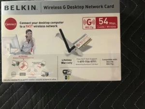 Belkin High Speed Wireless G Desktop Network Card F5D7001 PCI - Picture 1 of 2