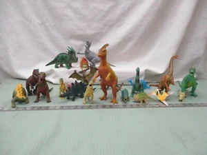 Prehistoric Dinosaurs Lot B Set Raptor Triceratops Stegosaurus Fossil Prey Food  - Picture 1 of 4