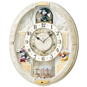 Disney Radio Music Wall Clock FW580W Color White Rotating Mickey And Friends - Picture 1 of 6