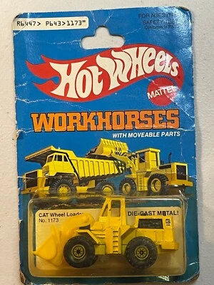 Camión cargador de ruedas CAT Workhorses 1979 vintage Hot Wheels construcción #1173 Foto 1 de 2
