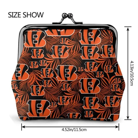 Cincinnati Bengals Fans Coin Purse Full Print Change Purse Mini Lady Wallet Cover