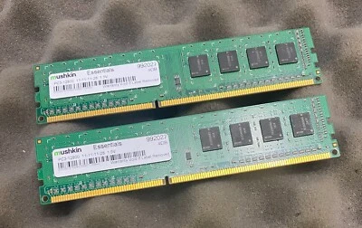 8GB Kit (2 x 4GB) Mushkin Essentials PC3-12800U 1600MHz Non-ECC DDR3 Memory RAM - Image 1 of 3