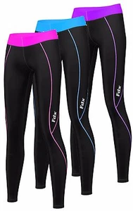 FDX Womens Compression Base Layer Tights, Pants,Skins Fitness, Running, Gym,Yoga - Picture 1 of 26