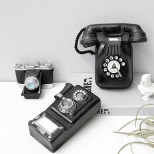 Vintage Antique Phone Model Rotary Wall-mounted Pay Booth Telephone Figurine - Picture 1 of 6