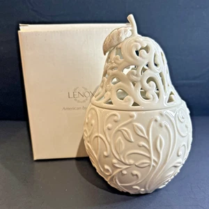 Lenox durchbohrtes Potpourri 7" Birne bedeckt Schale & Deckel nicht mehr produziert NEU IM KARTON - Bild 1 von 16