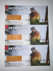 Zoo Zürich 3 Tickets Eintrittskarten gültig bis 31.12.2026 - Bild 1 von 2