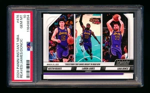 2024-25 Panini Instant #476 Reaves/Lebron James/Luka Doncic Lakers SP/603 PSA 10 - Bild 1 von 2