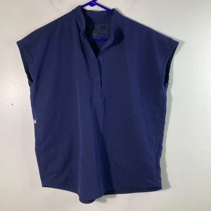 Womens Figs Rafaela Oversized Scrub Top WXXSW1003 Blue PO1659 XS Polyester Rayon - Picture 1 of 10