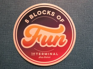 Travel STICKER ~ The TERMINAL DISTRICT: 5 Blocks of Fun Pittsburgh, PENNSYLVANIA - Picture 1 of 2