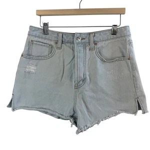 Wild Fable Hi-Rise Cutoff Denim Shorts Sz 6 Frayed Hem Distressed Light Wash - Picture 1 of 7