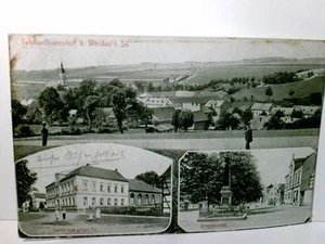 Teichwolframsdorf bei Werdau / Sachsen. Alte Ansichtskarte / Postkarte s/w, gel. - Bild 1 von 2