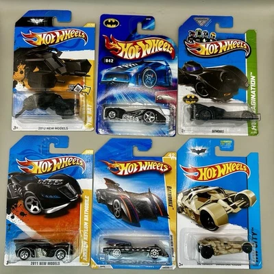 Hot Wheels Lot of 6 Batmobiles Batman Gadgets Series Tumbler Batwing 1:64 - Image 1 of 4