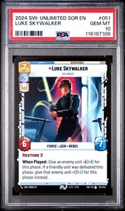 STAR WARS UNLIMITED LEGENDARY LUKE SKYWALKER #051 PSA 10 GEM MINT! - Picture 1 of 2