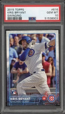 2015 Topps Kris Bryant Rookie RC #616 PSA 10 GEM MT Chicago Cubs Rockies - Image 1 of 2