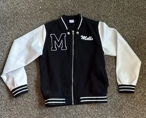 Marshmello Varsity Jacket Youth Black White Zip Up Size LARGE DJ Marshmello 30 - Picture 1 of 6