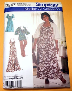 New! Simplicity Women's Plus Size Knit Dress, Tunic, Pants, Shrug Sz GG 26W-32W - Picture 1 of 2