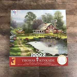 Thomas Kinkade Red Barn Retreat Ceaco 1000 Piece Puzzle - Picture 1 of 3