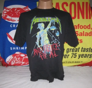 METALLICA E GIUSTIZIA per TUTTI maglietta vintage uomo 2XL Rock TRASH HEAVY METAL - Foto 1 di 5