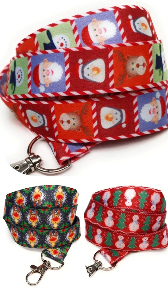 Christmas pattern Spirius Breakaway Lanyard Neck strap for ID card badge Holders