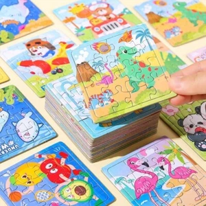 20pcs Cartoon Puzzle Animal Pattern Educational Puzzle Toys for Kids Birthday Pa - Picture 1 of 7