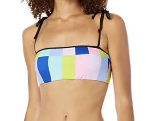 NWT Bikini Lab Women's Bandeau Hipster Bikini Swimsuit Top Multi Size S - Picture 1 of 2