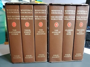 THE SECOND WORLD WAR Winston Churchill 6 Vol Set in Slipcases Folio Society - Picture 1 of 20