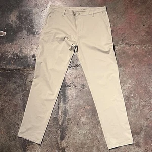 Rhone Commuter moderne Passform flache Vorderseite Hose Herren Größe 36 x 33 beige - Bild 1 von 7