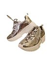 Michael Kors Women's Metallic Silver Cosmo Trainer Sneakers Size 6 M (Stained)