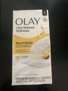 OLAY Shea Butter Ultra Moisture Beauty Bar Soap 6 Pack 3.17 OZ Each NEW - Picture 1 of 5