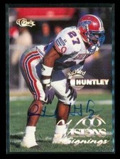 Vintage 1996 CLASSIC VISIONS AUTOGRAPH Football Card RICHARD HUNTLEY Falcons - A
