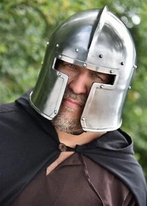 Italian Barbuta Helmet – Classic Medieval Design with Visor for Combat and Reena - Picture 1 of 10