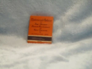 Ristorante Antoine il più antico ristorante francese di New Orleans, libro di fiammiferi vintage - Foto 1 di 2