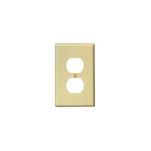 Leviton 80503-I 1 Gang Duplex Outlet Receptacle Wallplate Midway Size Thermoset - Picture 1 of 2