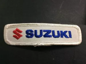Suzuki Racing Patch 99950-19100 New Old Stock Sew On Badge "SUZUKI" Red and Blue - Picture 1 of 4
