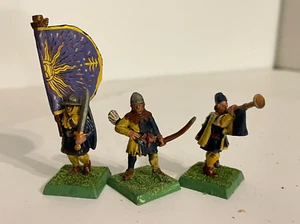 Warhammer Fantasy/WFB Bretonnian Archer Command, Metal, Painted and Based, Desc. - Picture 1 of 6