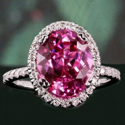 Alianza de diamantes y zafiros naturales de corte ovalado de 6,80 quilates enchapada en oro blanco de 18 quilates Foto 1 de 4