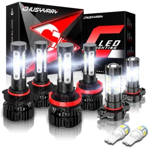 Para For Chevrolet Silverado 1500 2007-2015 -Kit de faros LED + focos antiniebla - Picture 1 of 12